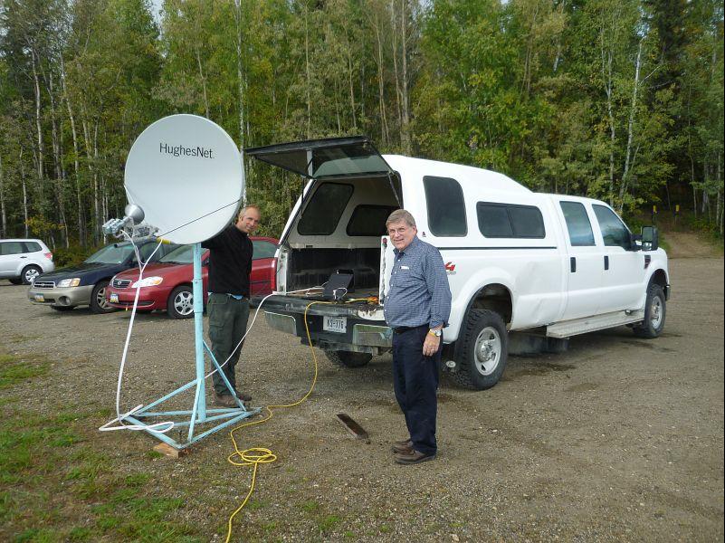 P1000543 testing the Hughesnet dish